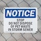 Signmission Stop Do Not Dispose Of Pet Waste In Storm Sewer, 10 in W x Rectangle, Plastic OS-2PACK-NS-P-710-L-18475 - alternate 4